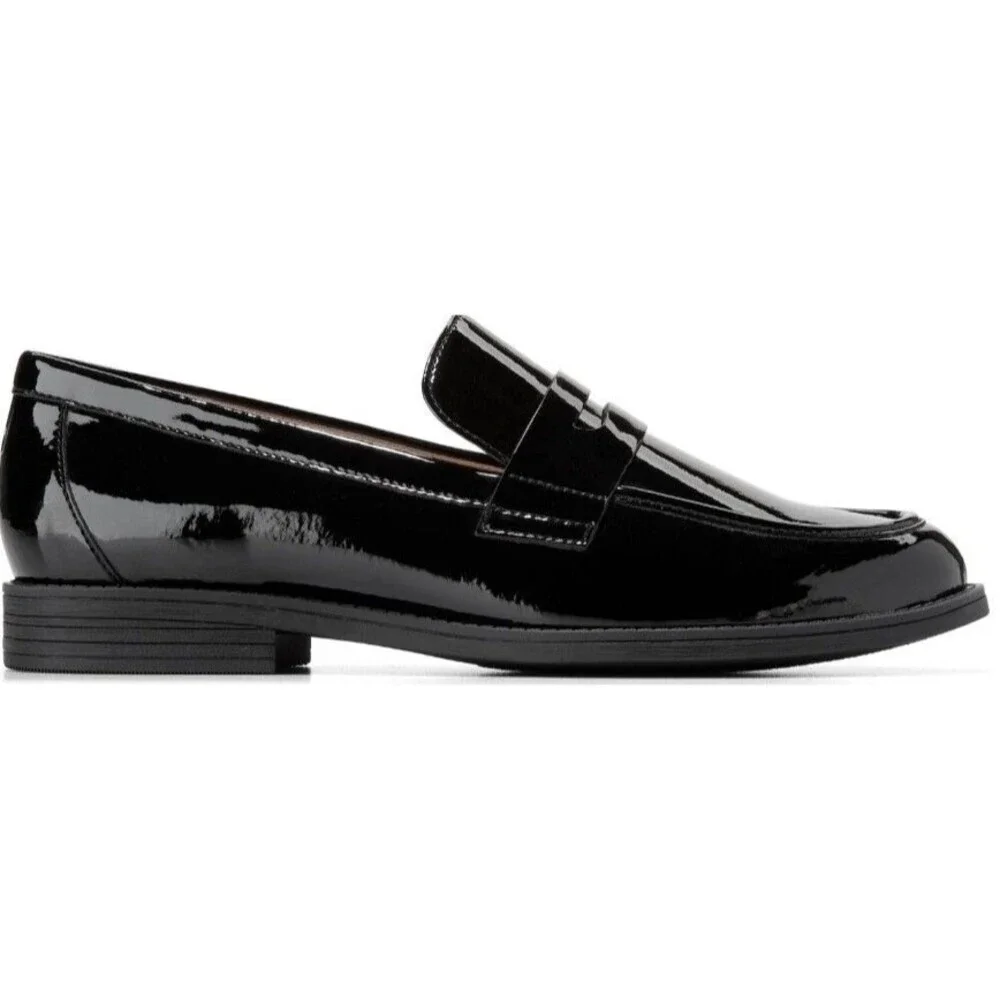 New Womens Cole Haan Black Patent Haverhill Penny Loafers Shoes Size 7B